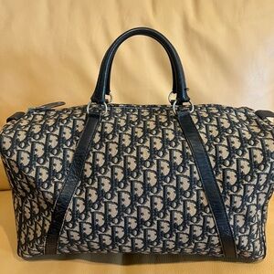 Vintage Trotter Boston Bag Diorissimo Canvas Large handbag